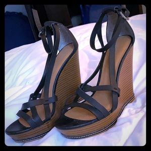 Black strappy Matisse wedges